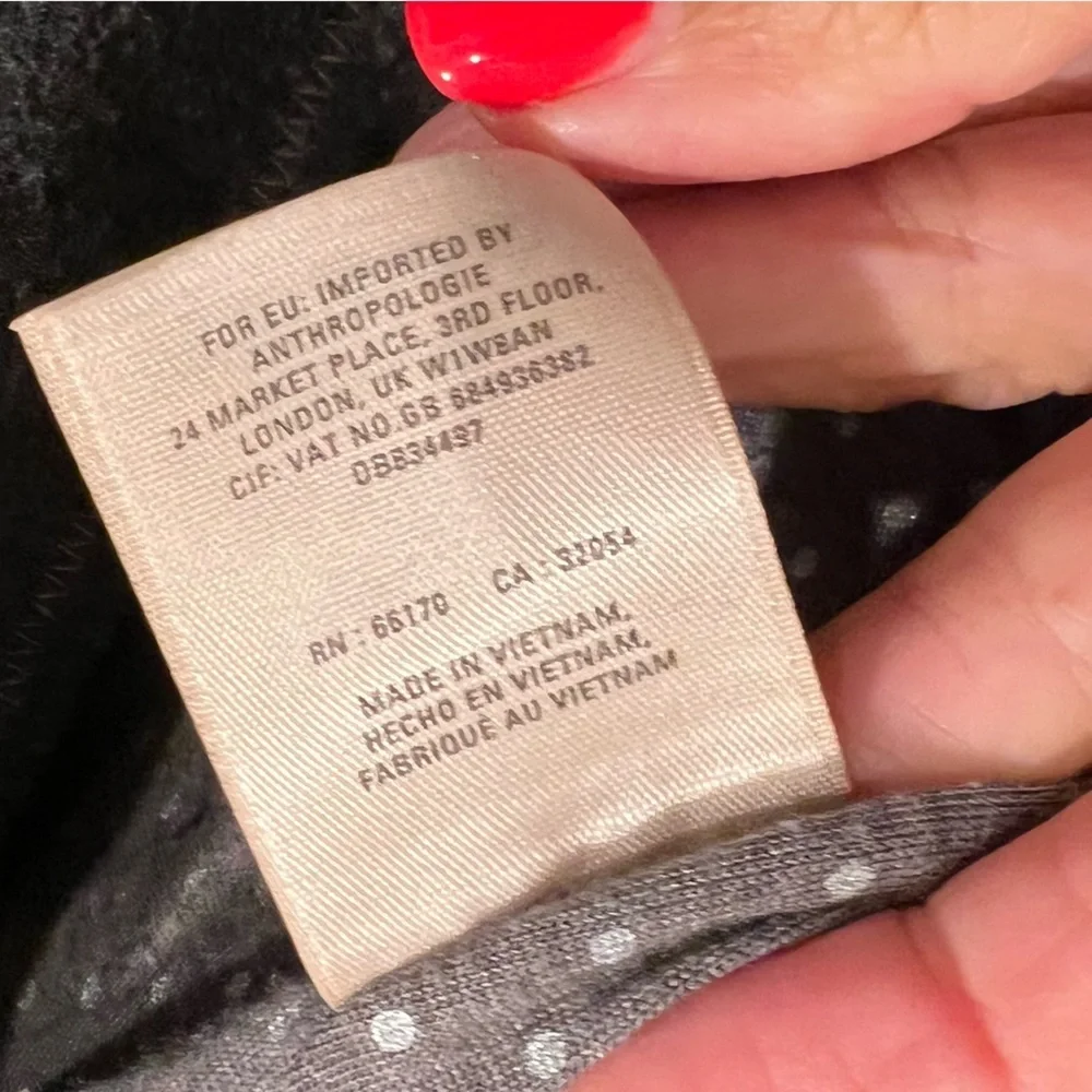 Anthropologie x ettwa Dark Gray Double Breasted Cropped jacket size 2